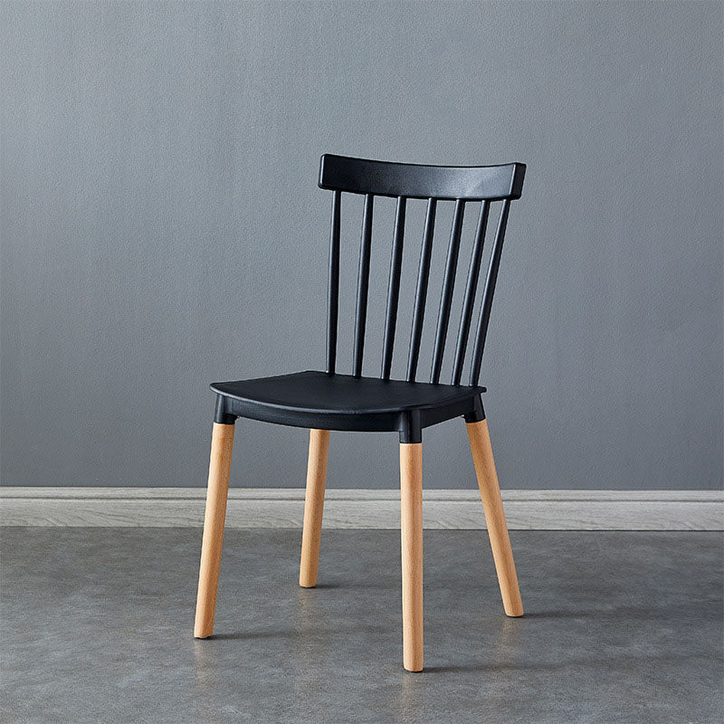Contemporary Style Chair Dining Armless Dining Chairs with Wooden Legs for Home