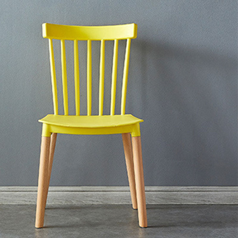 Contemporary Style Chair Dining Armless Dining Chairs with Wooden Legs for Home