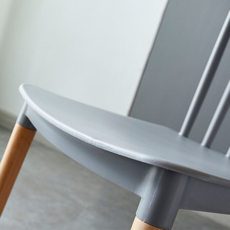 Contemporary Style Chair Dining Armless Dining Chairs with Wooden Legs for Home