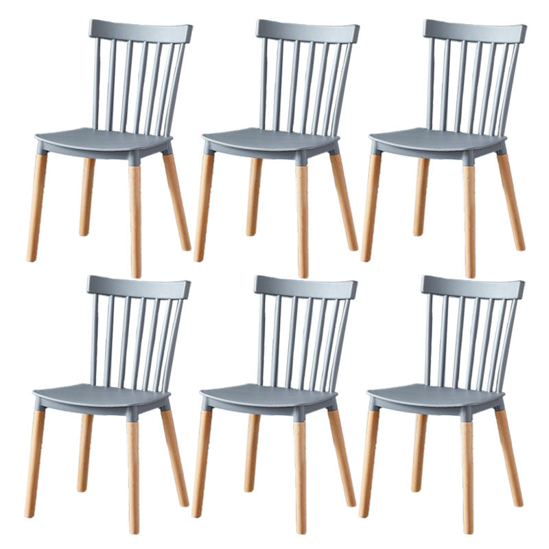 Contemporary Style Chair Dining Armless Dining Chairs with Wooden Legs for Home