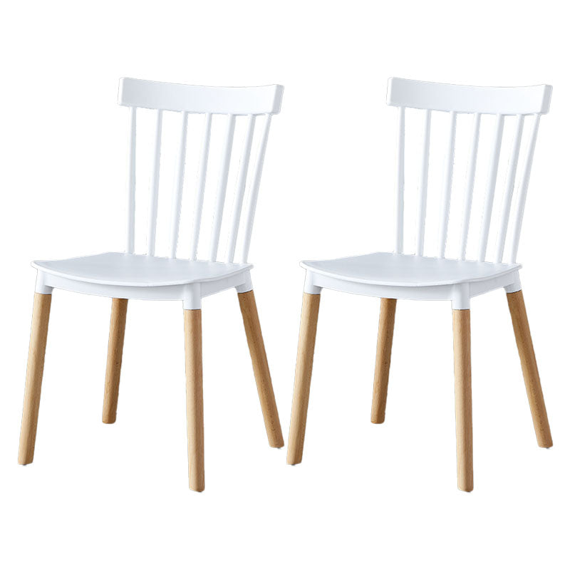 Contemporary Style Chair Dining Armless Dining Chairs with Wooden Legs for Home
