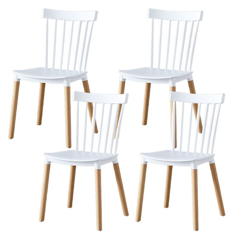 Contemporary Style Chair Dining Armless Dining Chairs with Wooden Legs for Home
