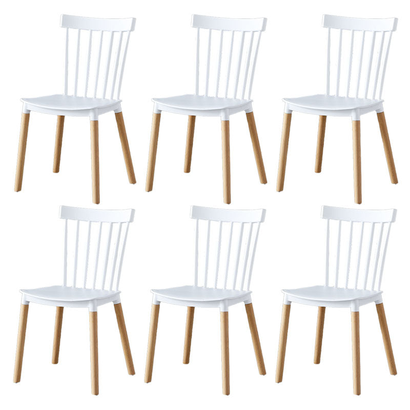 Contemporary Style Chair Dining Armless Dining Chairs with Wooden Legs for Home