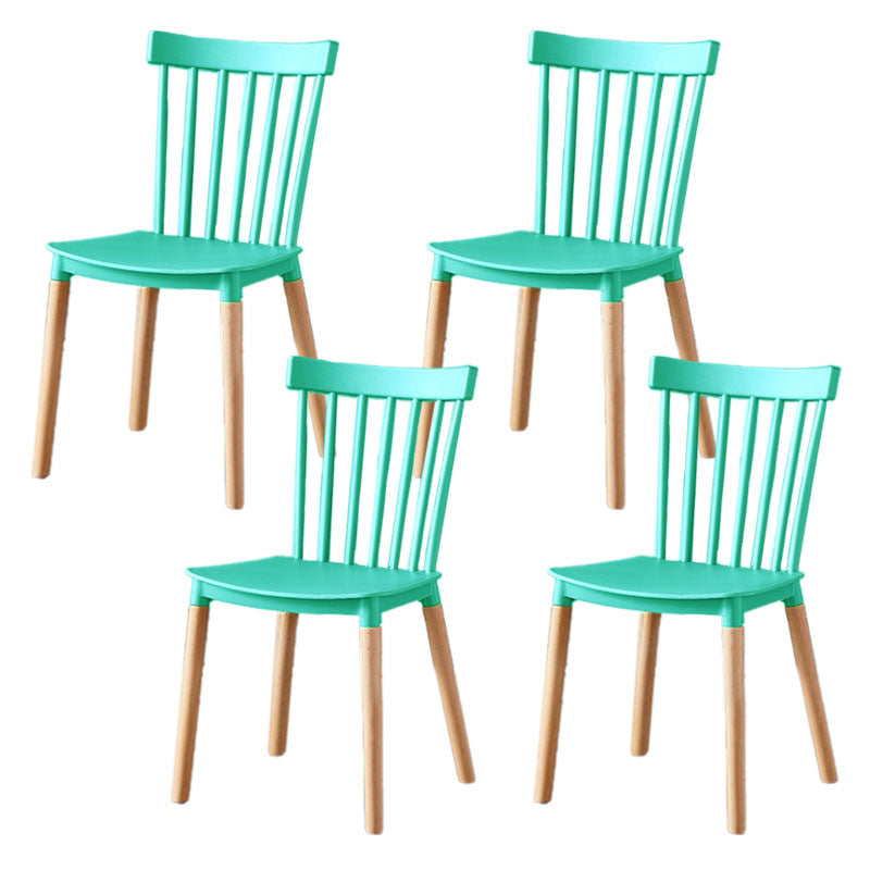 Contemporary Style Chair Dining Armless Dining Chairs with Wooden Legs for Home