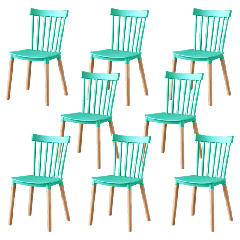Contemporary Style Chair Dining Armless Dining Chairs with Wooden Legs for Home