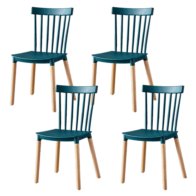 Contemporary Style Chair Dining Armless Dining Chairs with Wooden Legs for Home