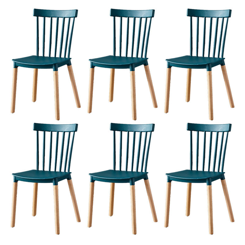 Contemporary Style Chair Dining Armless Dining Chairs with Wooden Legs for Home