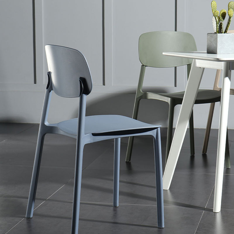 Modern Open Back Side Chair Plastic Indoor Arm Chair for Dining Room Bedroom