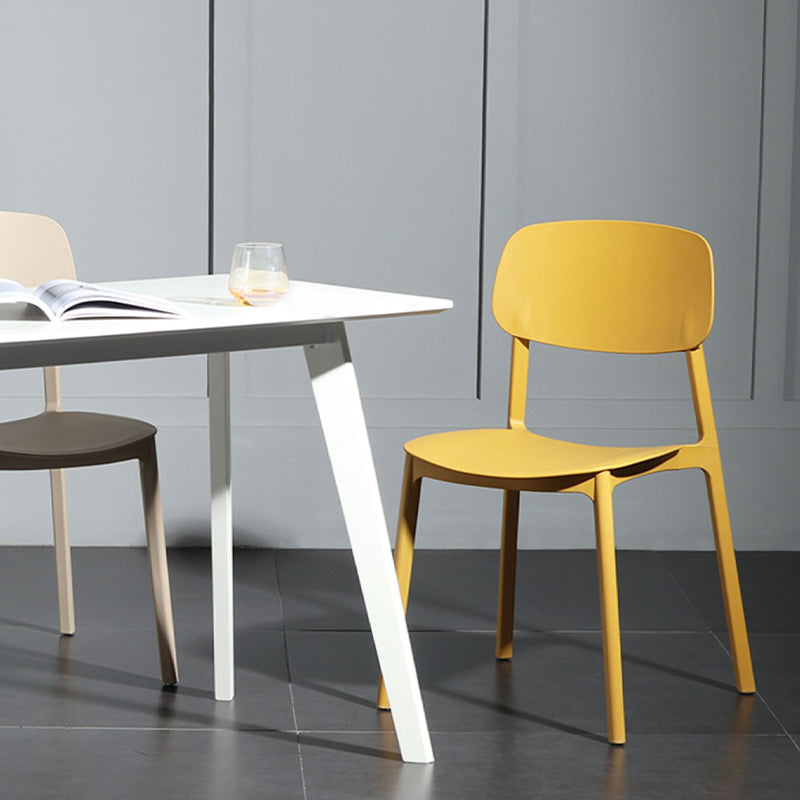 Modern Open Back Side Chair Plastic Indoor Arm Chair for Dining Room Bedroom