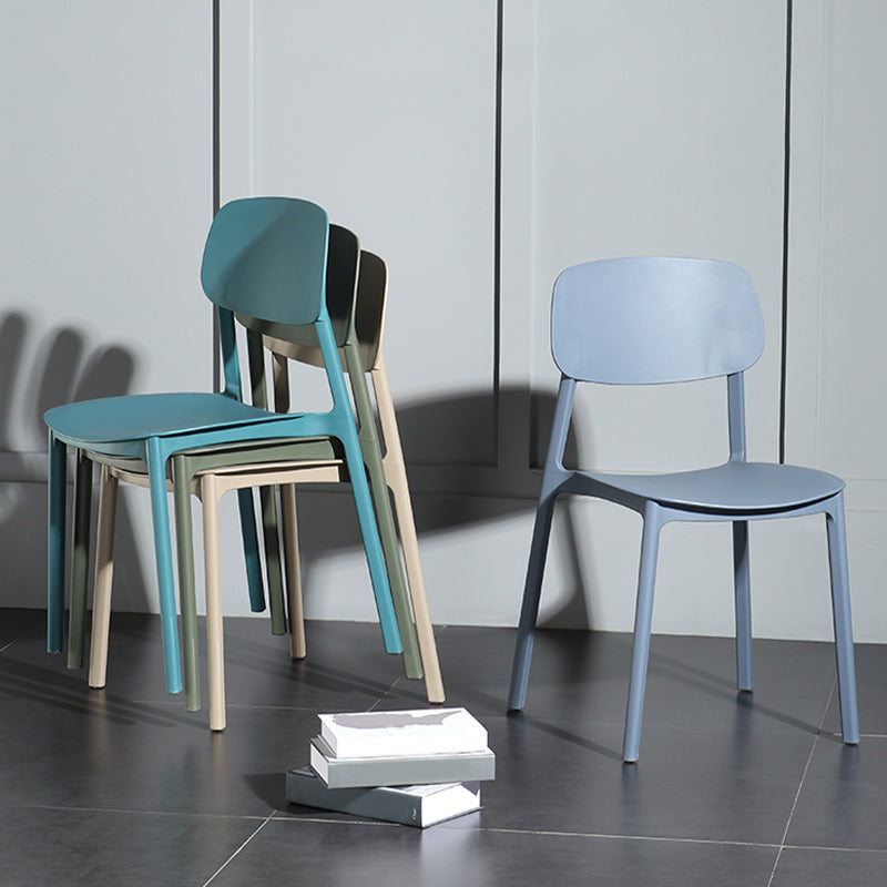 Modern Open Back Side Chair Plastic Indoor Arm Chair for Dining Room Bedroom