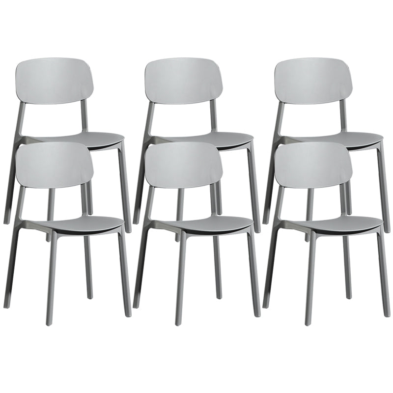 Modern Open Back Side Chair Plastic Indoor Arm Chair for Dining Room Bedroom