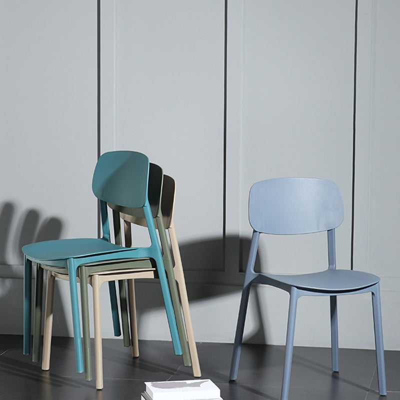 Modern Open Back Side Chair Plastic Indoor Arm Chair for Dining Room Bedroom