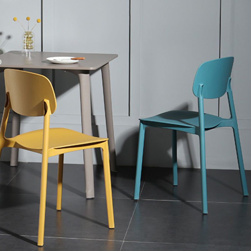 Modern Open Back Side Chair Plastic Indoor Arm Chair for Dining Room Bedroom