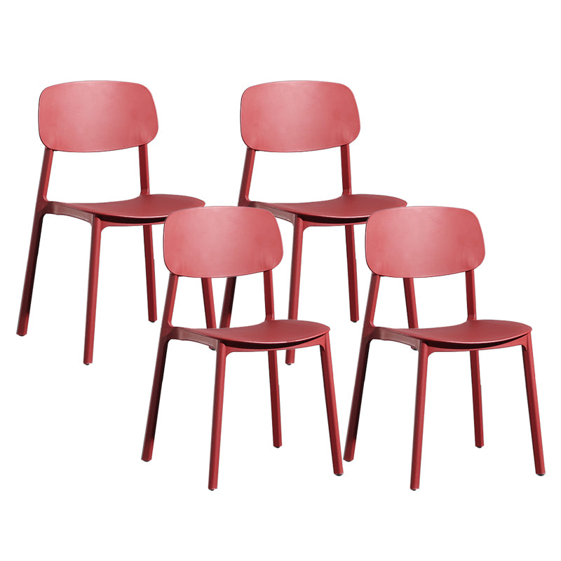 Modern Open Back Side Chair Plastic Indoor Arm Chair for Dining Room Bedroom