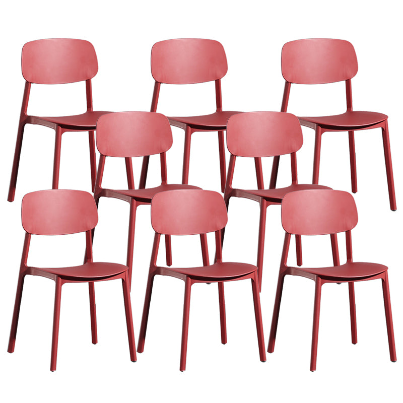 Modern Open Back Side Chair Plastic Indoor Arm Chair for Dining Room Bedroom