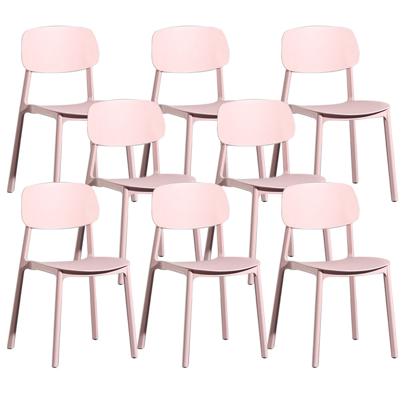 Modern Open Back Side Chair Plastic Indoor Arm Chair for Dining Room Bedroom