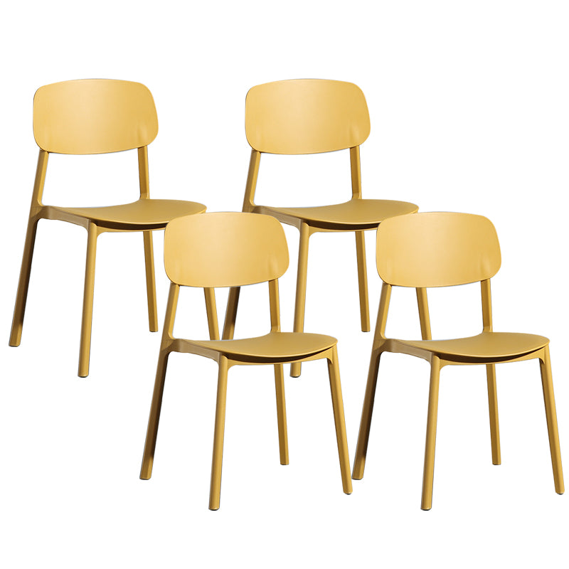 Modern Open Back Side Chair Plastic Indoor Arm Chair for Dining Room Bedroom