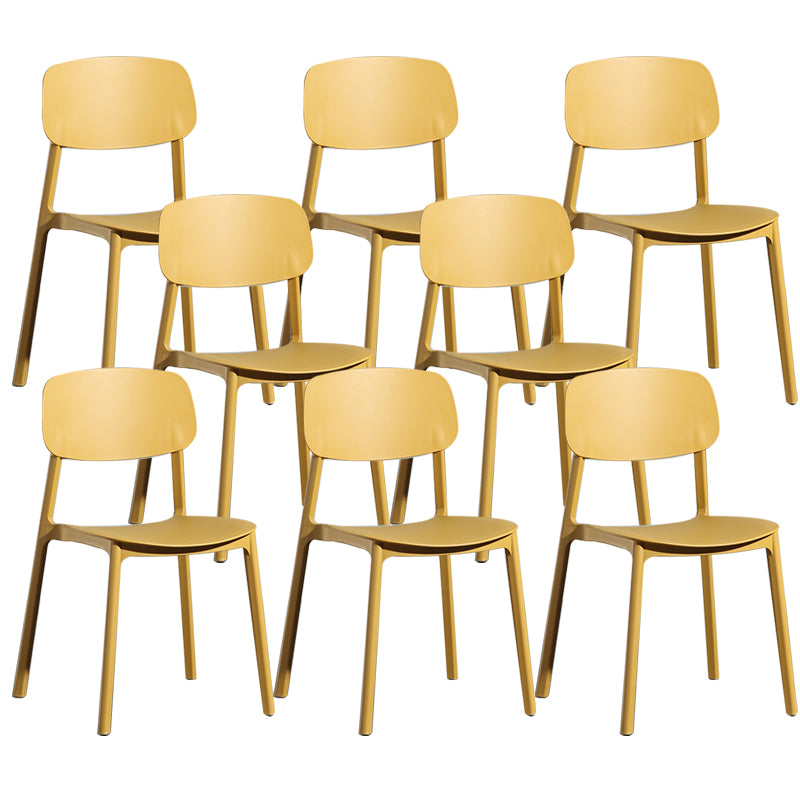 Modern Open Back Side Chair Plastic Indoor Arm Chair for Dining Room Bedroom