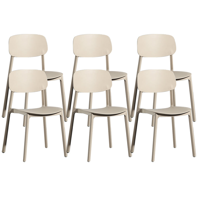 Modern Open Back Side Chair Plastic Indoor Arm Chair for Dining Room Bedroom