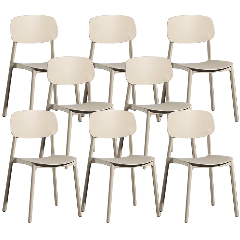 Modern Open Back Side Chair Plastic Indoor Arm Chair for Dining Room Bedroom