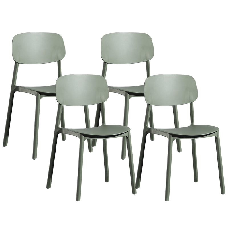 Modern Open Back Side Chair Plastic Indoor Arm Chair for Dining Room Bedroom