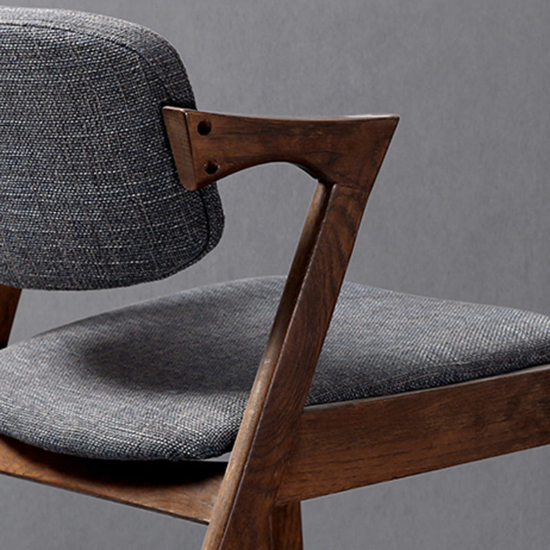 Traditional Dining Accent Chair Open Back Dining Room Chair for Home