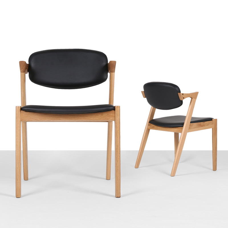 Traditional Dining Accent Chair Open Back Dining Room Chair for Home