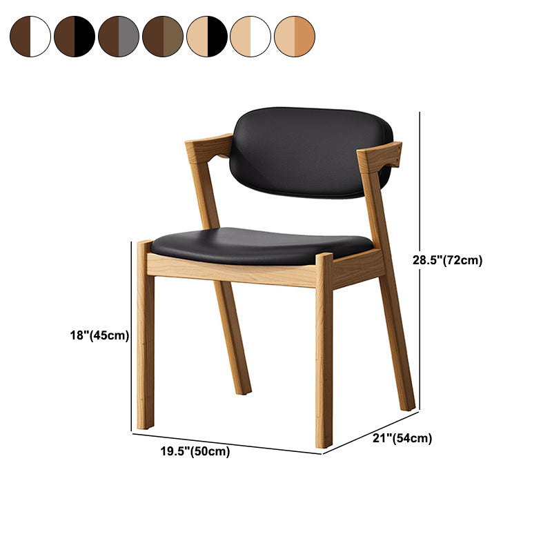 Traditional Dining Accent Chair Open Back Dining Room Chair for Home