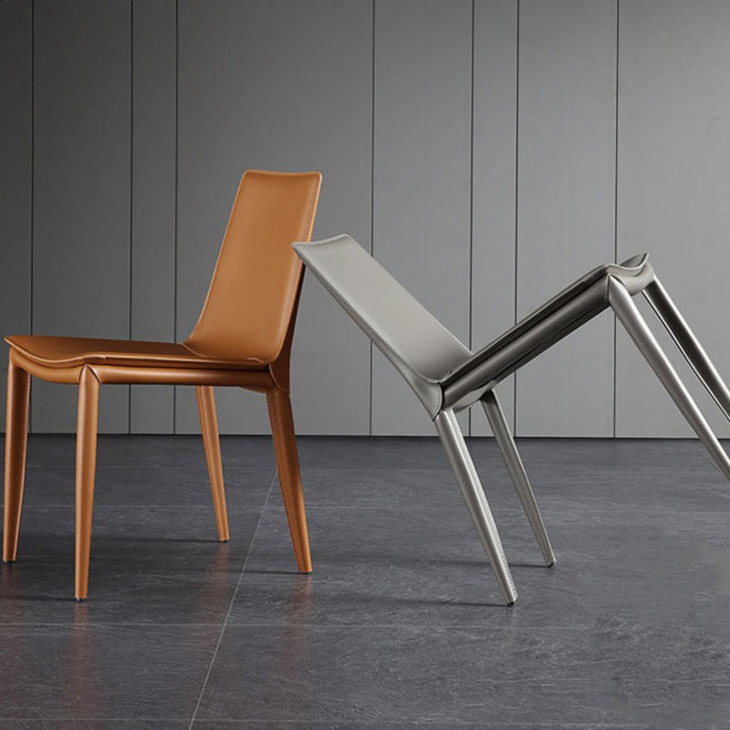 Modern Armless Dining Chairs Low Back Upholstered Side Chair