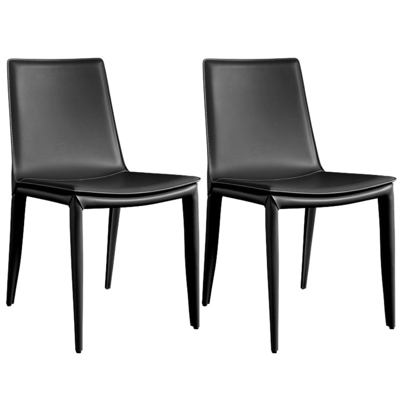Modern Armless Dining Chairs Low Back Upholstered Side Chair