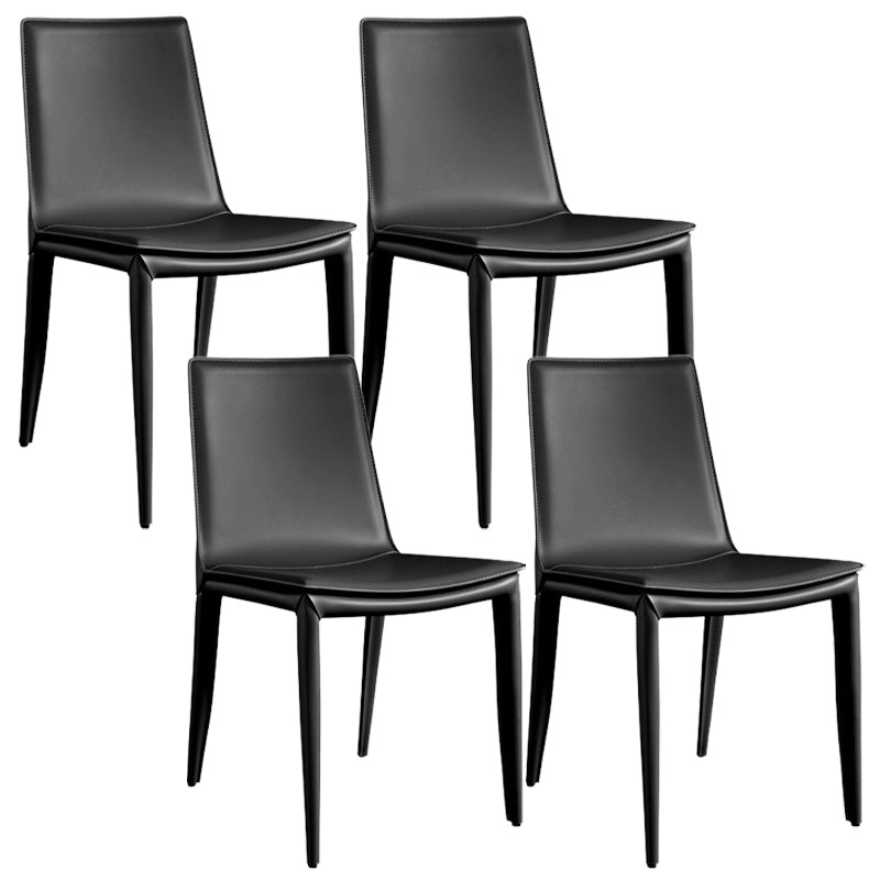 Modern Armless Dining Chairs Low Back Upholstered Side Chair