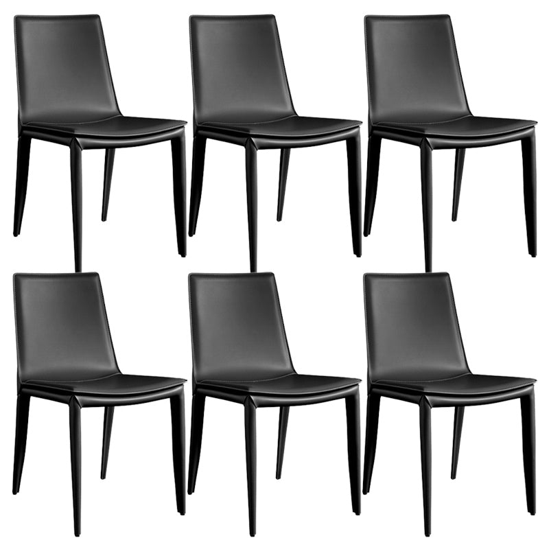 Modern Armless Dining Chairs Low Back Upholstered Side Chair