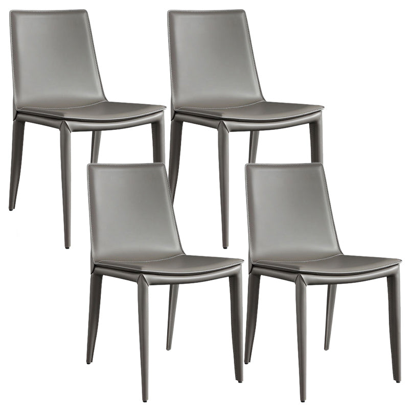 Modern Armless Dining Chairs Low Back Upholstered Side Chair