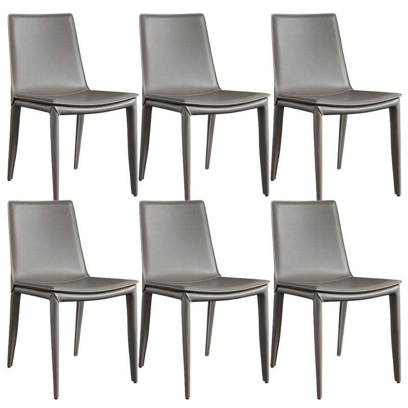 Modern Armless Dining Chairs Low Back Upholstered Side Chair