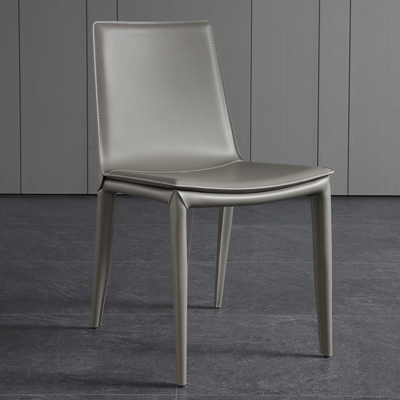 Modern Armless Dining Chairs Low Back Upholstered Side Chair