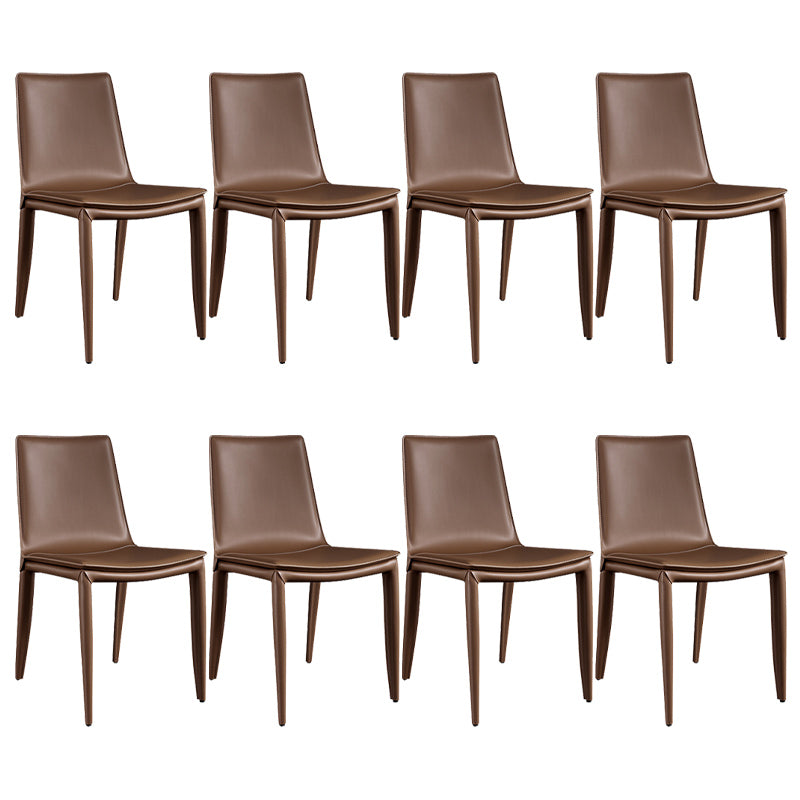Modern Armless Dining Chairs Low Back Upholstered Side Chair