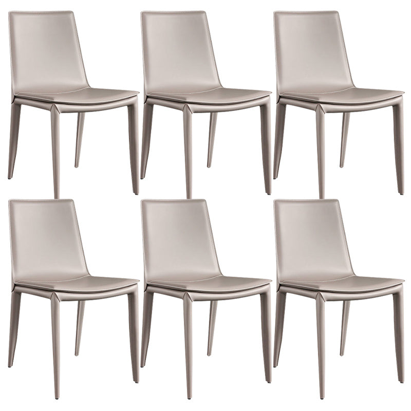 Modern Armless Dining Chairs Low Back Upholstered Side Chair