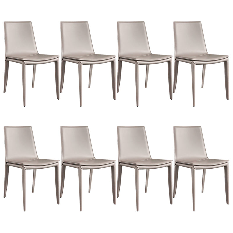 Modern Armless Dining Chairs Low Back Upholstered Side Chair