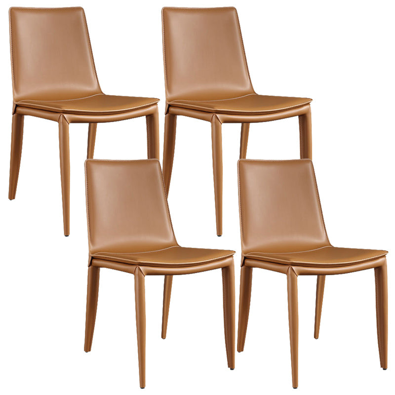 Modern Armless Dining Chairs Low Back Upholstered Side Chair