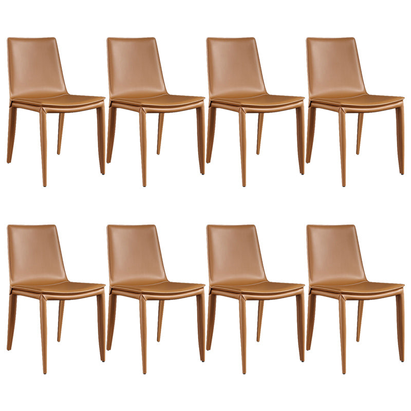 Modern Armless Dining Chairs Low Back Upholstered Side Chair