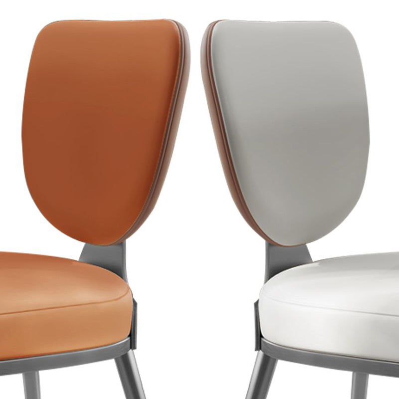 Glam King Louis Back Chair with Chrome Legs Faux Leather Matte Finish Dining Chair