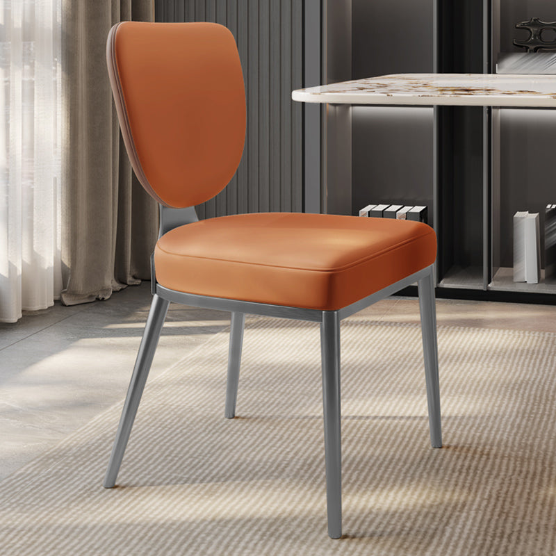 Glam King Louis Back Chair with Chrome Legs Faux Leather Matte Finish Dining Chair