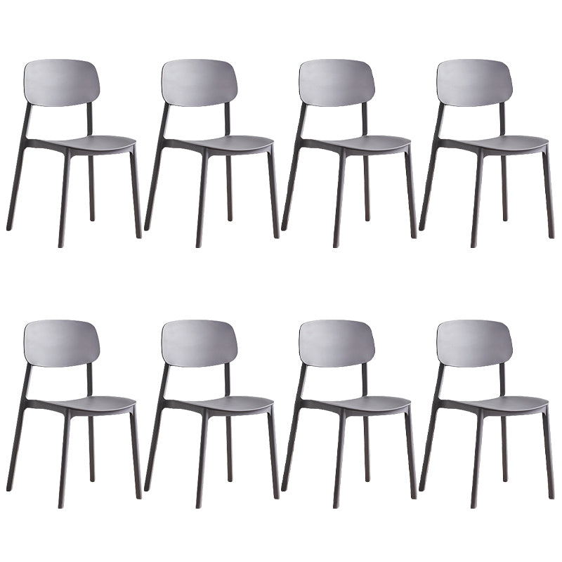 Stackable Plastic Dining Chairs Scandinavian Open Back Dining Side Chair