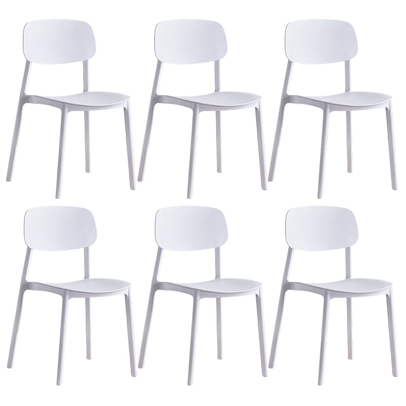 Stackable Plastic Dining Chairs Scandinavian Open Back Dining Side Chair
