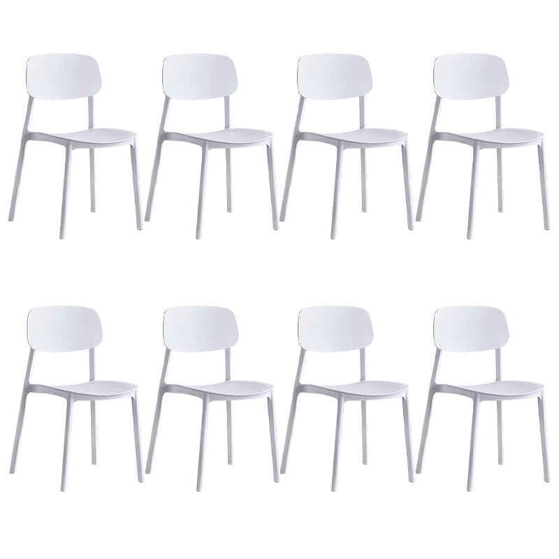 Stackable Plastic Dining Chairs Scandinavian Open Back Dining Side Chair