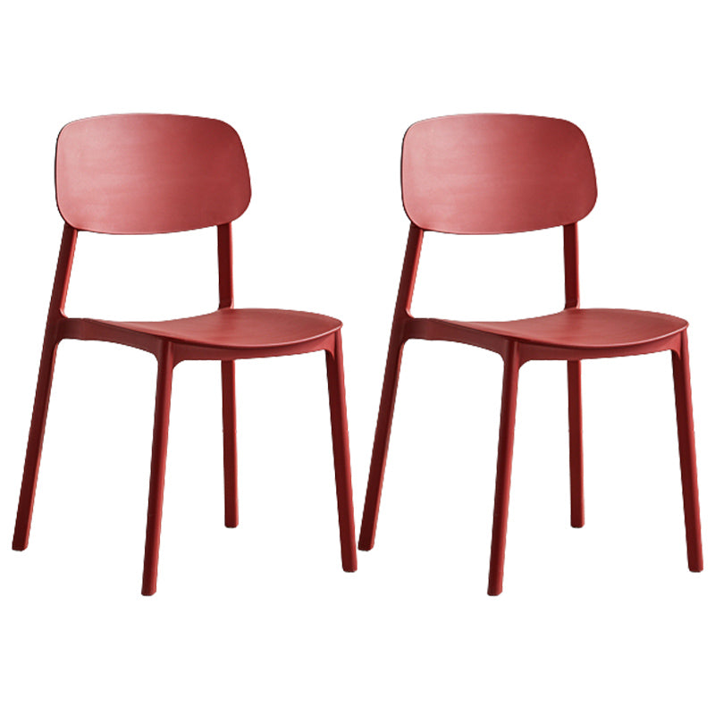 Stackable Plastic Dining Chairs Scandinavian Open Back Dining Side Chair