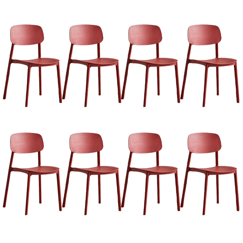 Stackable Plastic Dining Chairs Scandinavian Open Back Dining Side Chair