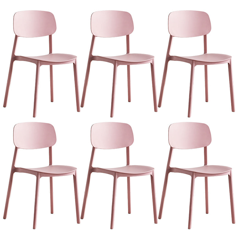 Stackable Plastic Dining Chairs Scandinavian Open Back Dining Side Chair