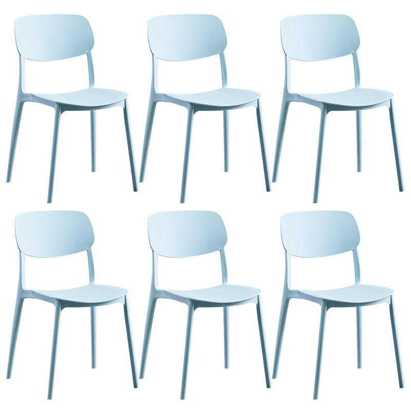 Stackable Plastic Dining Chairs Scandinavian Open Back Dining Side Chair