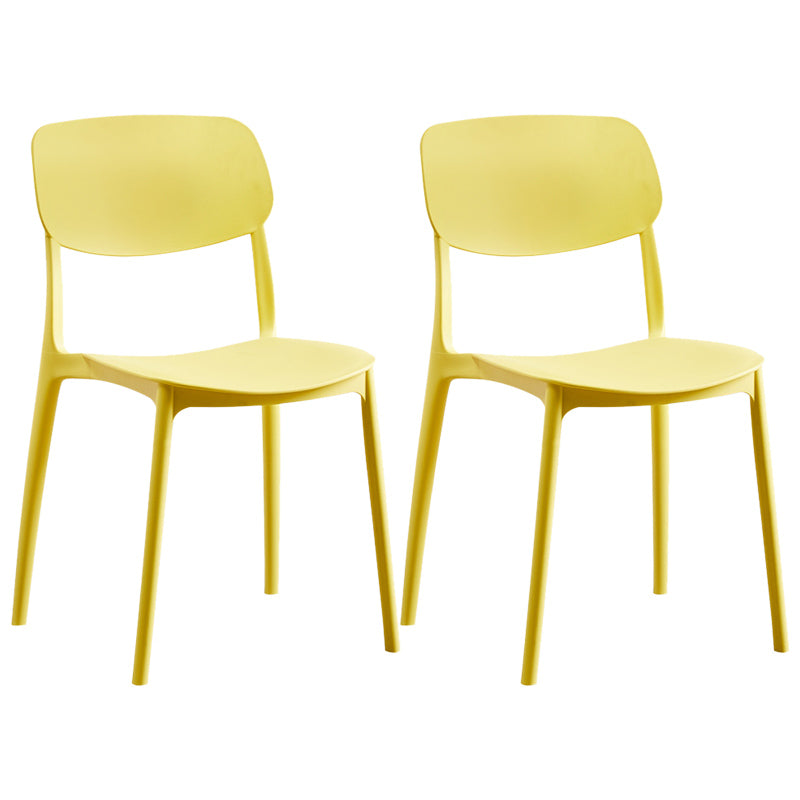 Stackable Plastic Dining Chairs Scandinavian Open Back Dining Side Chair